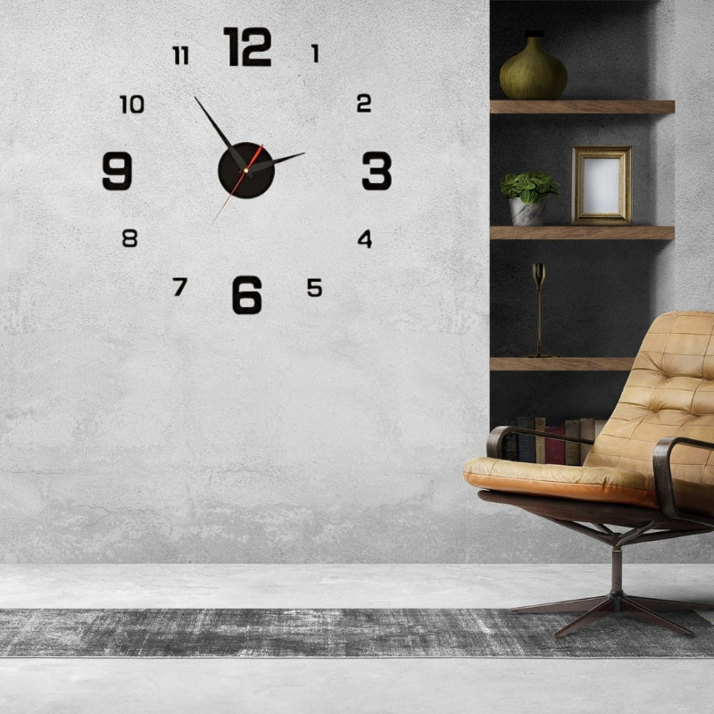 Bold 3D Numbers Wall Clock
