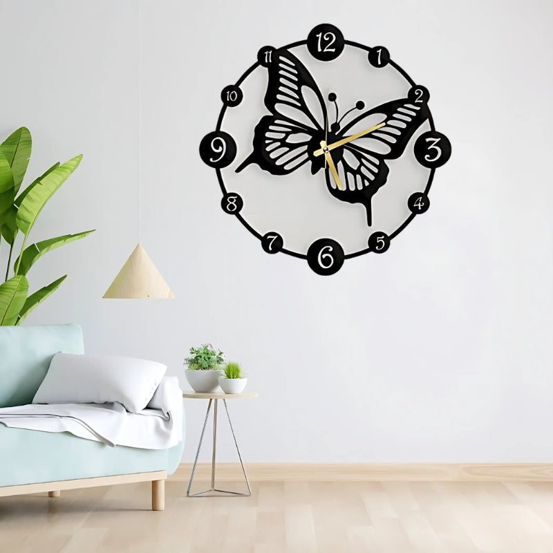 Modern Butterfly Wall Clock