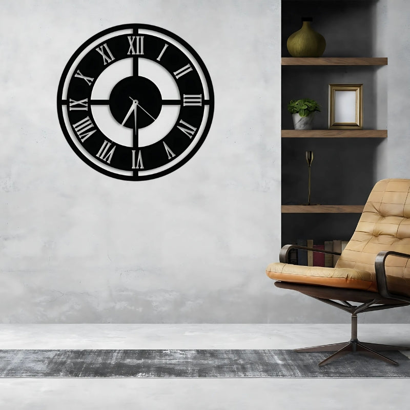 Modern Roman Numeral Wall Clock