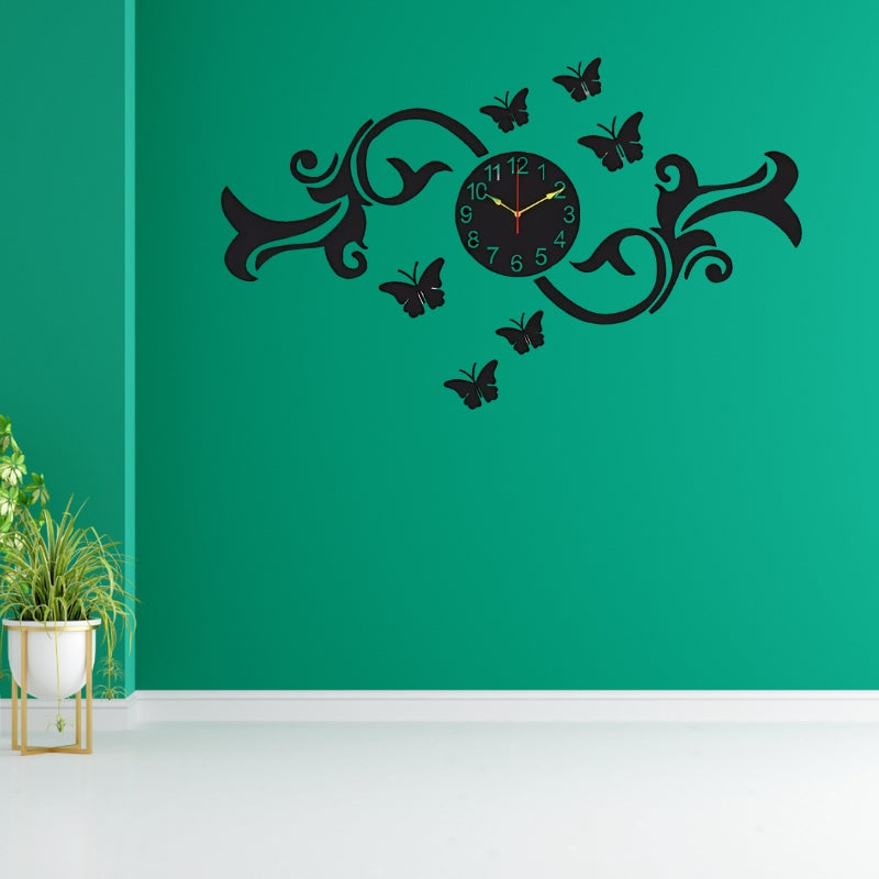 Butterfly Swirl Wall Clock