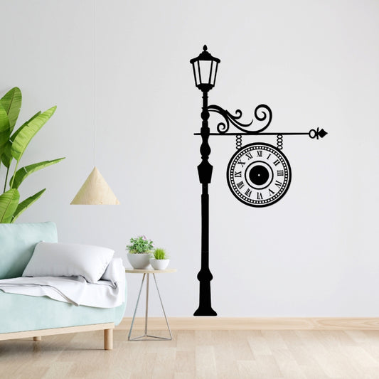 Vintage Street Lamp Wall Clock