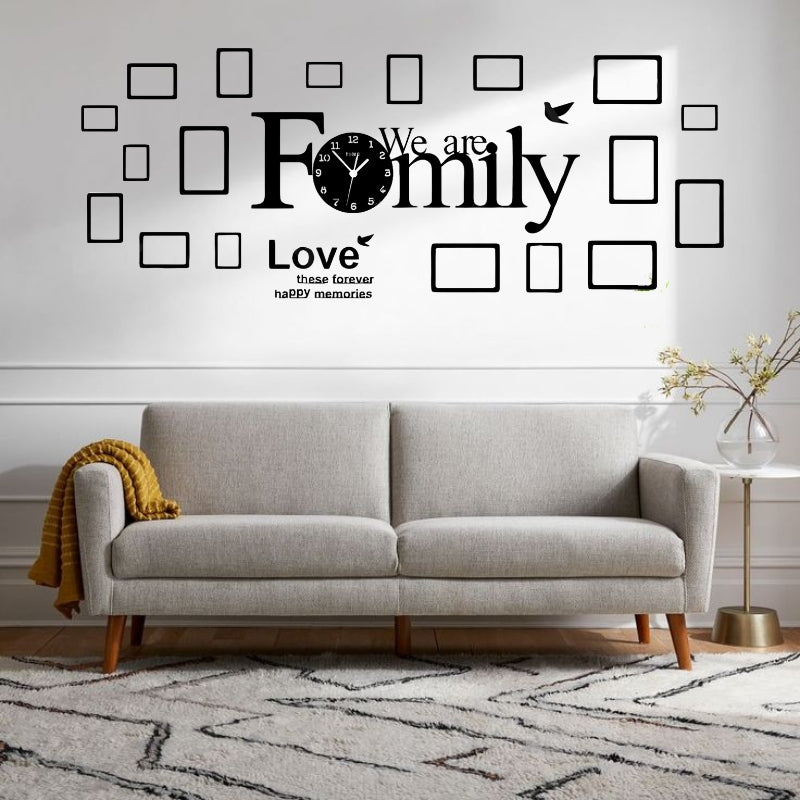 We Are Family Wall Clock